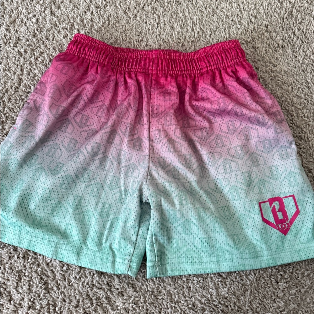 Vibrant Pink and Green Kids' Shorts